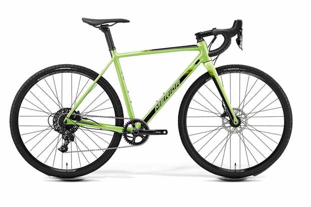 Cyclocross bike reviews Green cyclocross bike by Merida on a white background