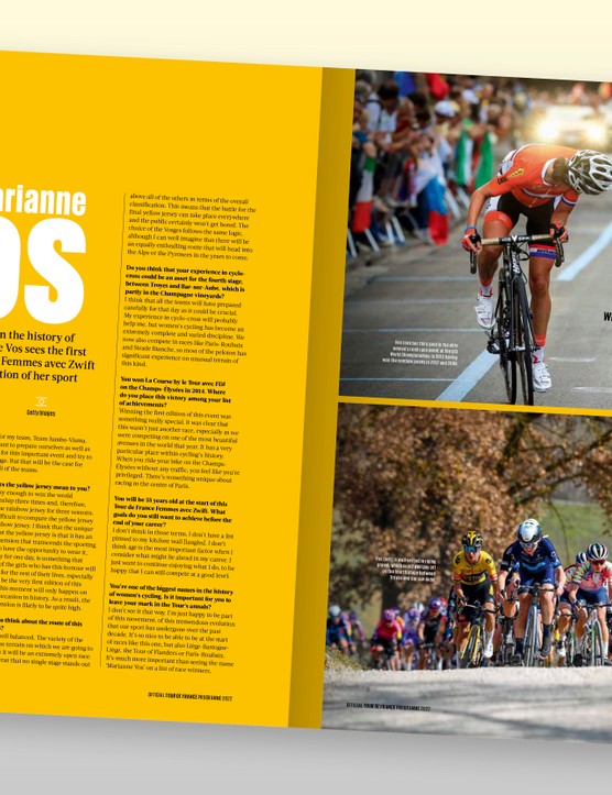 Magazine spread showing Marianne Vos interview.