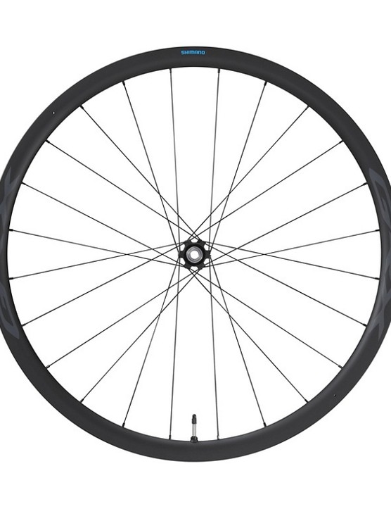 Pack shot of Shimano GRX WH-RX870-TL wheel against a white background